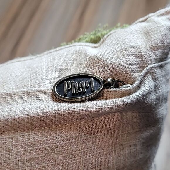 Pier 1 Embroided Mulit Floral Lumber Pillow 19 x  12 - Picture 5 of 7